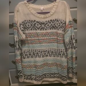 Multicolor Patterned Women's Sweater